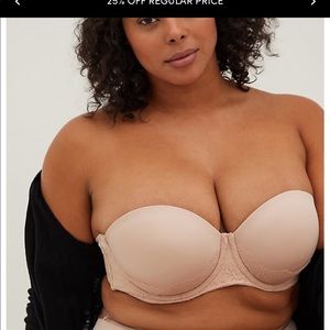 Torrid 44DD push-up up multiway strapless bra